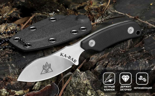 Нож скрытого ношения Ka-Bar TDI D2 (клинок 65 мм, рукоять G10 черная)