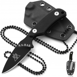 Нож скрытого ношения с фиксированным клинком Ka-Bar TDI D2 (клинок 61 мм, рукоять G10 черная)