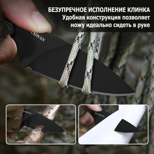 Нож скрытого ношения с фиксированным клинком Ka-Bar TDI D2 (клинок 61 мм, рукоять G10 черная)