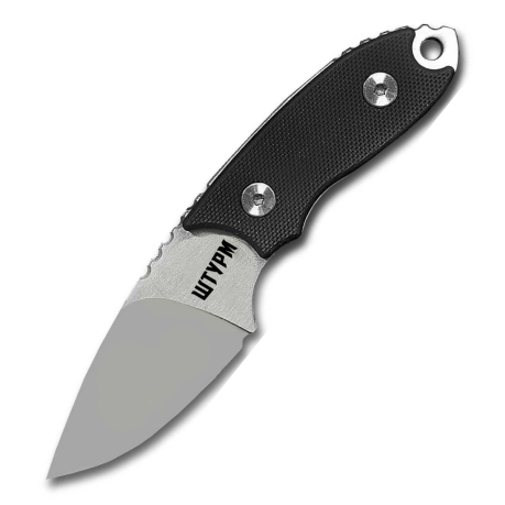 Нож скрытого ношения с фиксированным клинком "Штурм" (рукоять G10 черная)