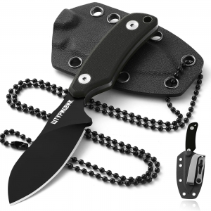 Нож скрытого ношения с фиксированным клинком "Штурмовик" D2 (клинок 65 мм, рукоять G10 черная)