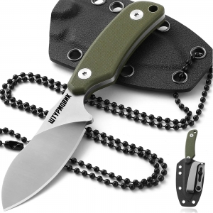 Нож скрытого ношения с фиксированным клинком "Штурмовик" D2 (клинок 65 мм, рукоять G10 олива)