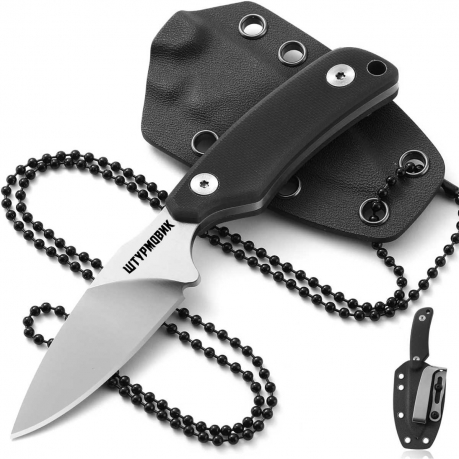Нож скрытого ношения "Штурмовик" D2 (клинок 61 мм, рукоять G10 черная)