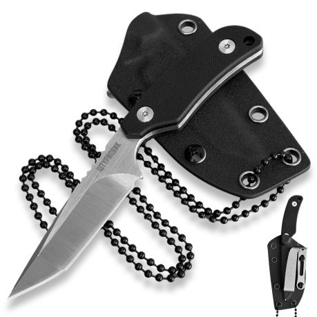 Нож скрытого ношения с фиксированным клинком "Штурмовик" D2 Tanto (рукоять G10 черная)