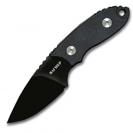 Нож скрытого ношения с фиксированным клинком "Вагнер" D2 (клинок 55 мм, рукоять G10 черная)