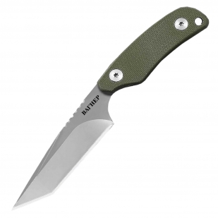 Нож скрытого ношения с фиксированным клинком "Вагнер" D2 Tanto (клинок 83 мм, рукоять G10 олива)