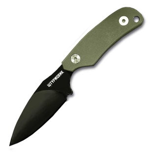 Нож скрытого ношения с фиксированным клинком "Штурмовик" D2 (рукоять G10 хаки)