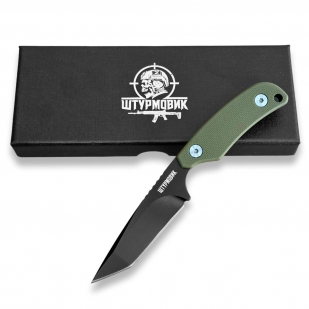 Нож скрытого ношения "Штурмовик" D2 Tanto (клинок 83 мм, рукоять G10 хаки)