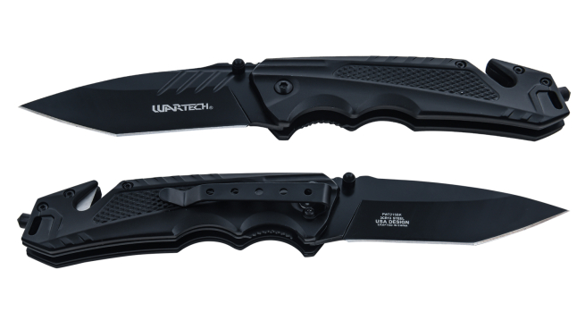 Нож со стеклобоем и стропорезом Wartech PWT215BK