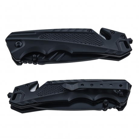 Нож со стеклобоем и стропорезом Wartech PWT215BK (черный)