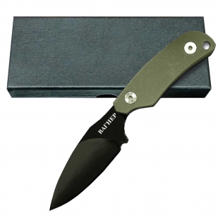 Нож скрытого ношения с фиксированным клинком "Вагнер" D2 (рукоять G10 хаки)