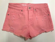 Обрезанные женские шорты MOSSIMO с бахромой и потёртостями розовые