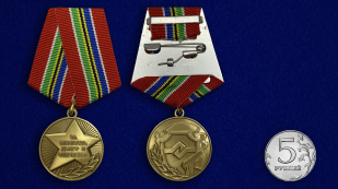 Общественная медаль «За верность долгу и Отечеству» - сравнительный размер
