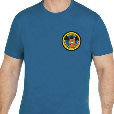 Однотонная футболка с вышивкой "61-я ОБрСпН ГРУ"