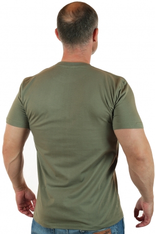 Оливковая мужская футболка Морпеха.