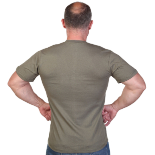 Оливковая футболка с термотрансфером Военная разведка