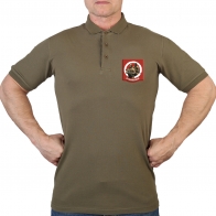 Оливковая мужская футболка-поло Отважные