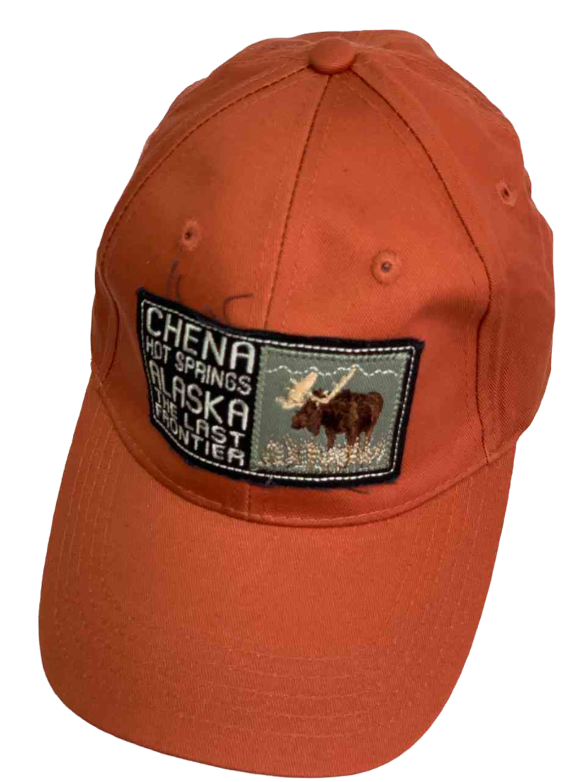 Оранжевая кепка Chеna Hot Springs Alaska  №6317