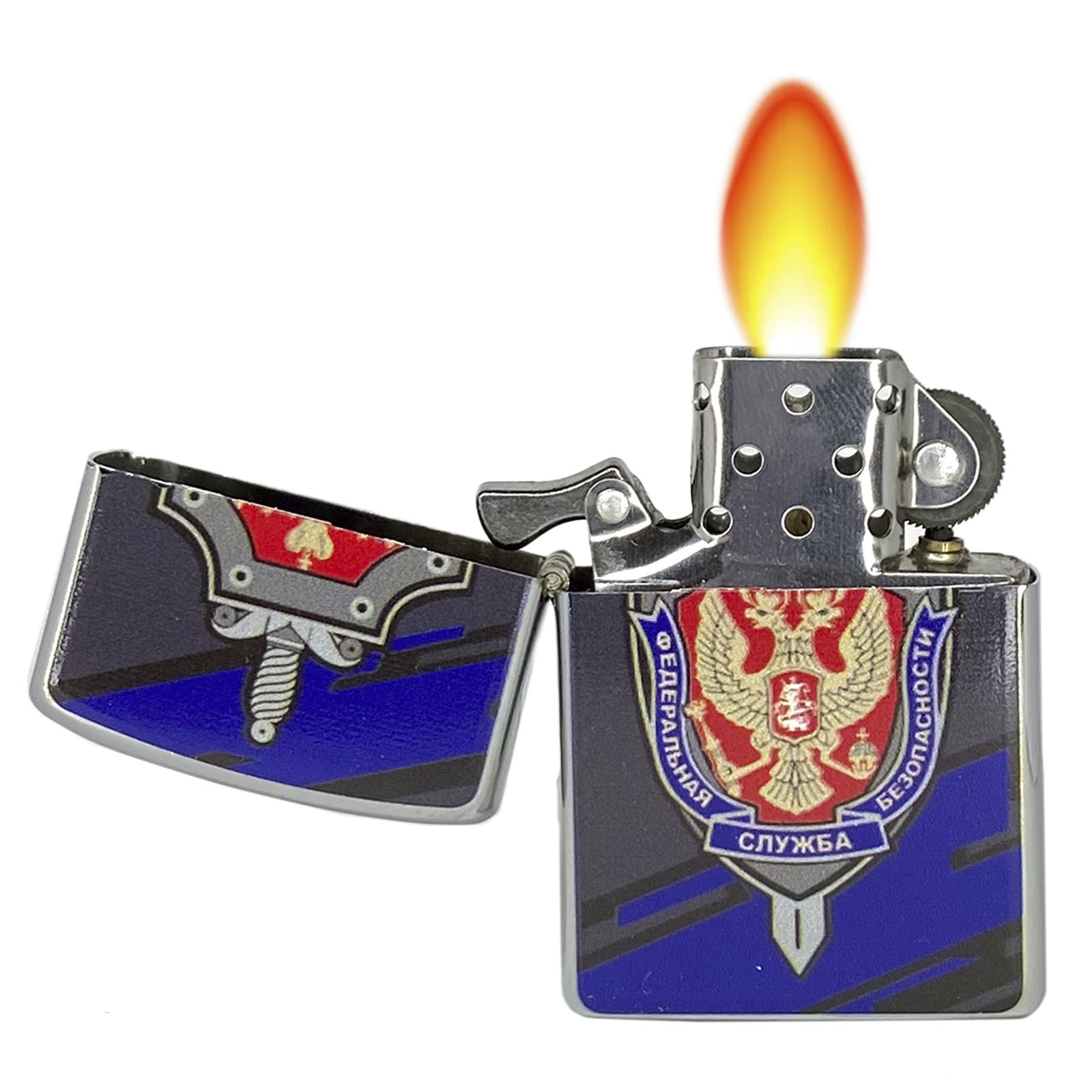 Купить оригинальную бензиновую зажигалку "ФСБ" с доставкой в любой город РФ
