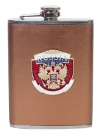 Оригинальная фляжка с накладкой "Russia"