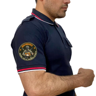 Оригинальная мужская футболка-поло с термотрансфером "Доброволец