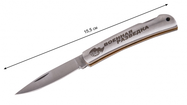 Оригинальный нож разведчика с гравировкой - размер