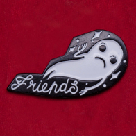 Оригинальный значок с призраком для тех, кто расстался с другом