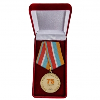 Памятная медаль "Гражданской обороне МЧС 75 лет" - в футляре