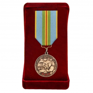 Памятная медаль За службу в 38 ДШБр Казбриг ВС Казахстана - в футляре