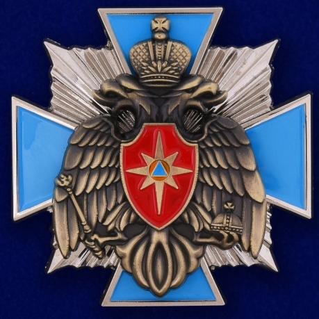 Памятный Крест МЧС России на подставке - общий вид