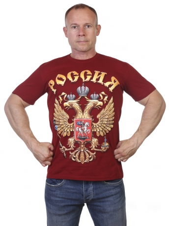 Купить футболку с гербом РФ