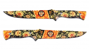 Патриотичный нож с гербом РФ