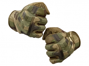 Перчатки тактические полнопалые камуфляж Woodland - в Военпро