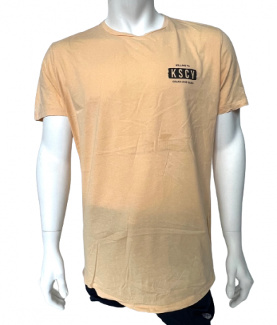 Персиковая мужская футболка K S C Y