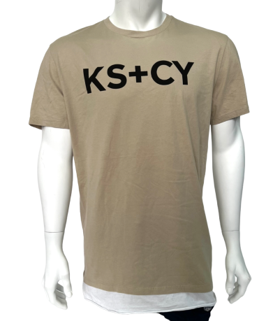 Песочная мужская футболка K S C Y