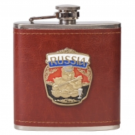 Плоская фляжка "Русский медведь"