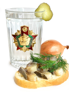Советский граненый стакан Погранвойска