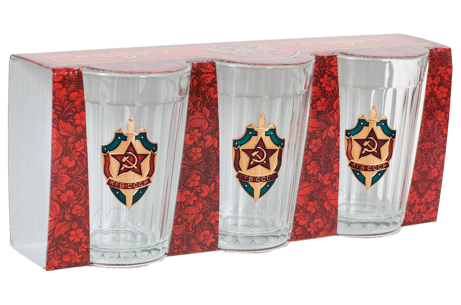 Заказать онлайн недорого набор стаканов КГБ СССР с доставкой