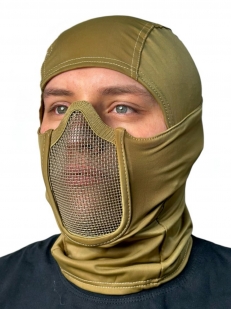 Подшлемная маска с защитной сеткой SFH Shadow Fighter MA-113 (Песок)