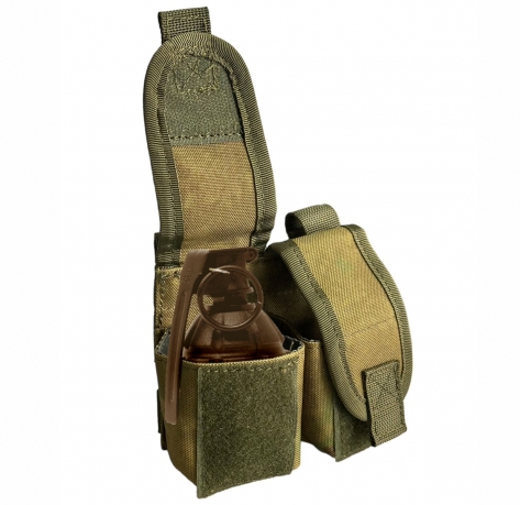 Купить подсумок для двух гранат (защитный камуфляж) Купить подсумок для двух гранат (защитный камуфляж)
