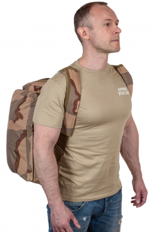 Походная мужская сумка-рюкзак камуфляж 3-Color Desert