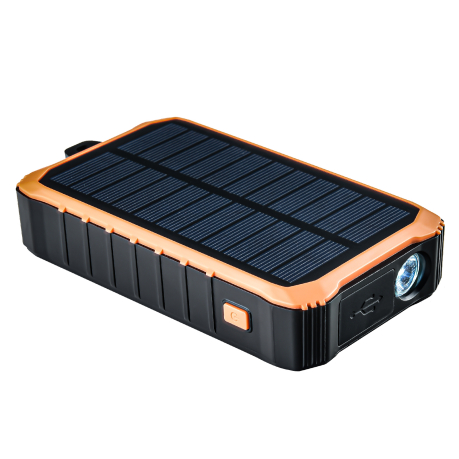 Портативное зарядное устройство на солнечной батарее с динамо-машиной