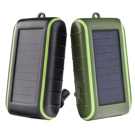 Портативное зарядное устройство (ручная подзарядка + солнечная батарея) Hand Solar Charger