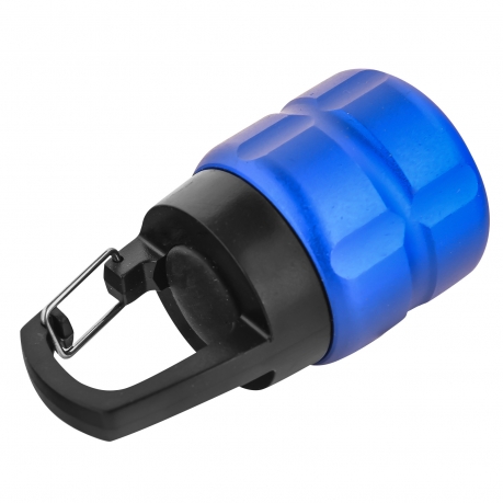 Портативный подвесной фонарик на карабине (синий)