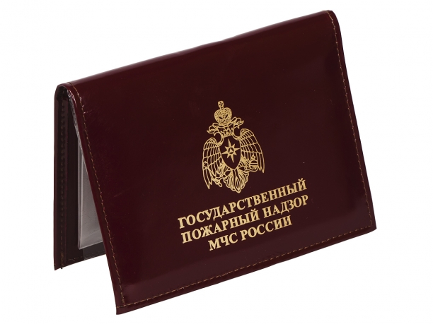 Портмоне-обложка для удостоверения с жетоном «Пожарный Надзор МЧС РФ» по выгодной цене