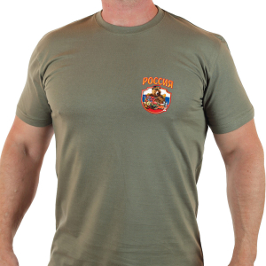 Практичная мужская футболка с патриотичной эмблемой