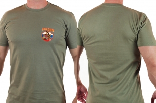 Практичная мужская футболка с патриотичной эмблемой - купить онлайн