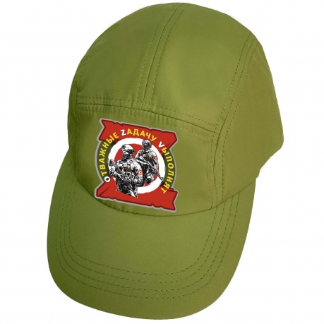 Практичная зеленая кепка-пятипанелька Отважные Zадачу Vыполнят 