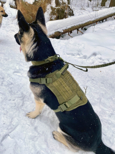 Разгрузочный жилет для собак K9 Tactical (хаки-олива)