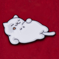 Редкий коллекционный значок "Кот Таббс" для фанатов игры Neko Atsume